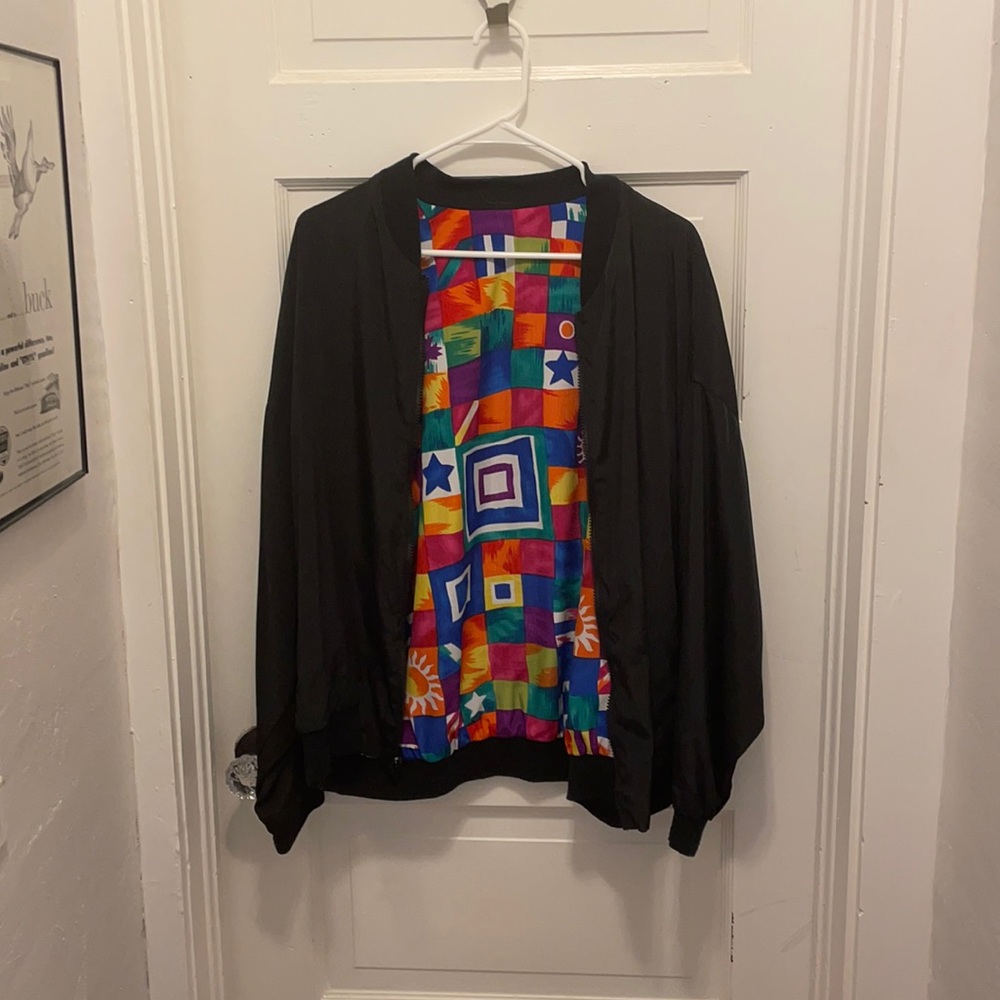 Vintage 90s reversible bomber jacket.
